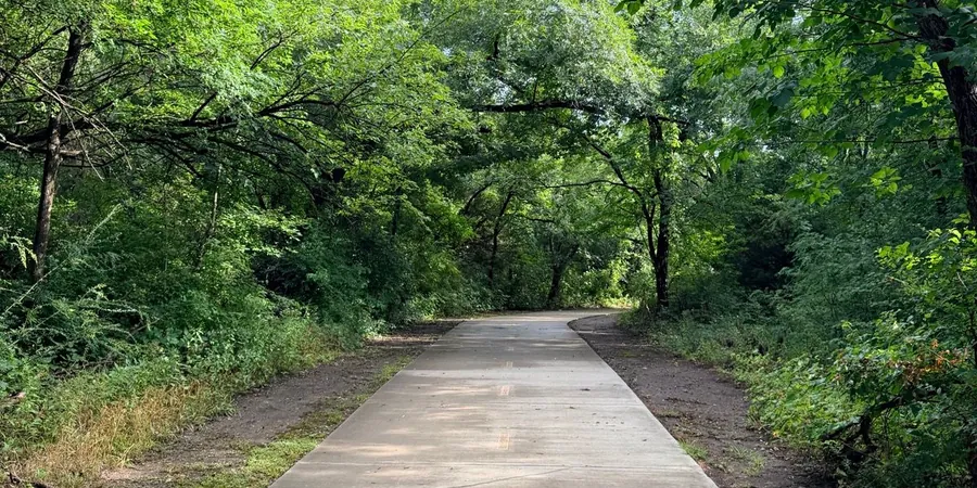 Tree canopy closing over the CentrePort Trail